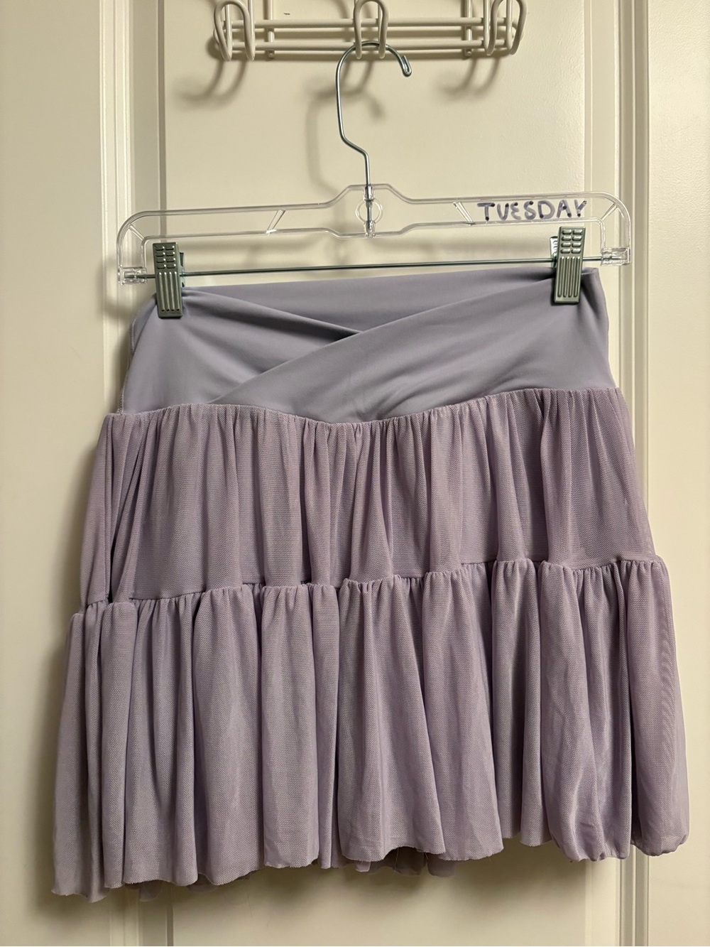 BLOGILATES Lilac Tiered Mesh tennis skirt
